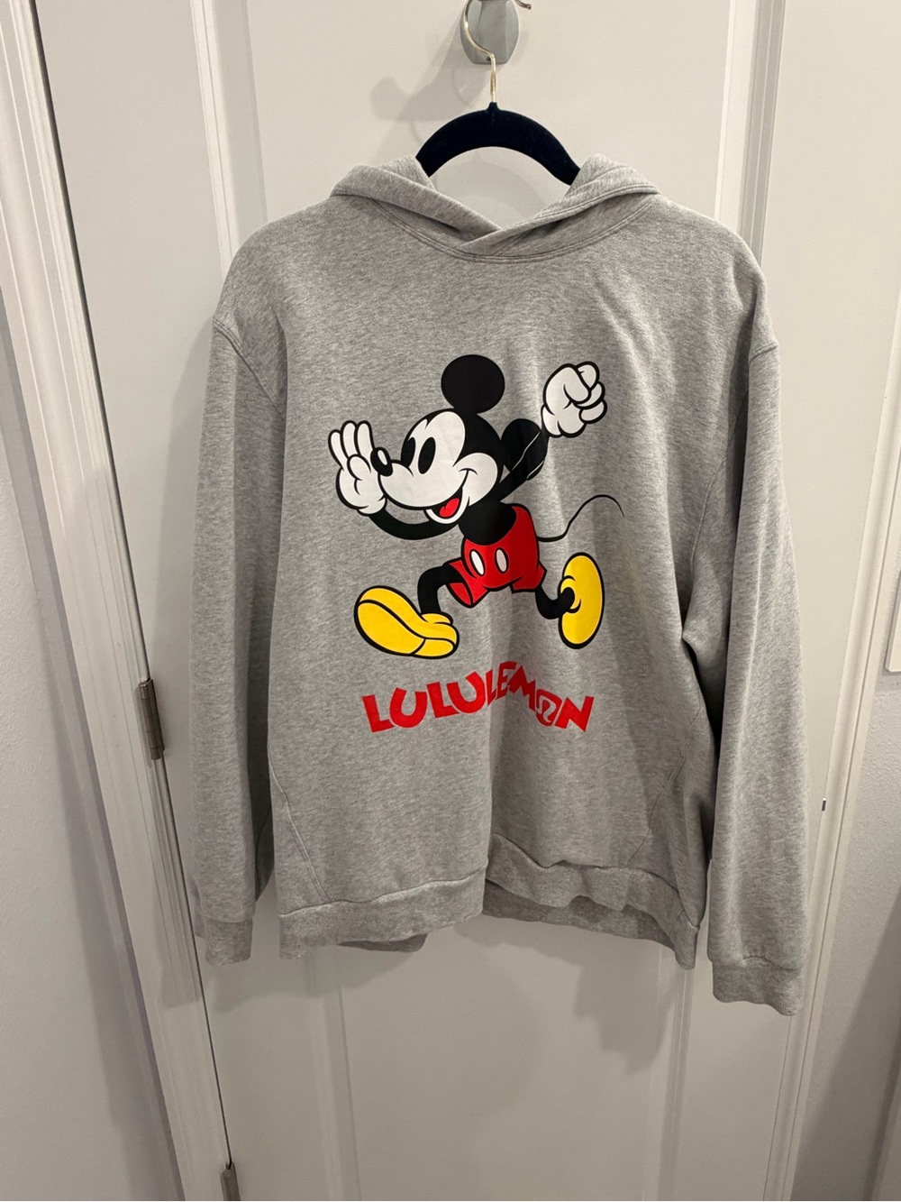 Lululemon Gray Mickey Mouse Graphic Hoodie Sweatshirt